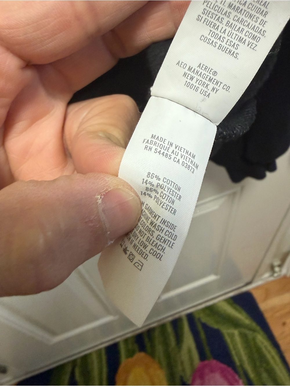 Aerie Black quarter snap oversized pullover cropped sweatshirt S - Picture 7 of 7